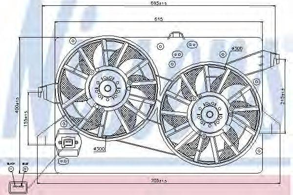 NISSENS 85228 Вентилятор, охолодження двигуна