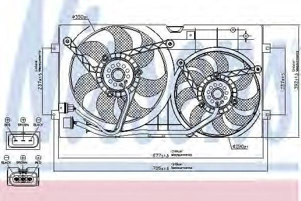 NISSENS 85250 Вентилятор, охолодження двигуна