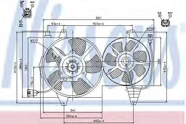 NISSENS 85296 Вентилятор, охолодження двигуна