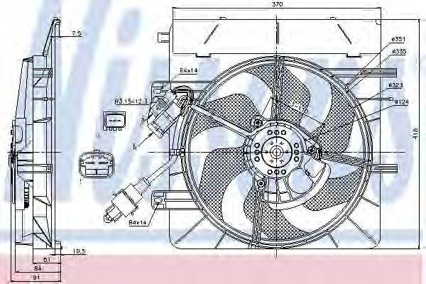 NISSENS 85307 Вентилятор, охолодження двигуна