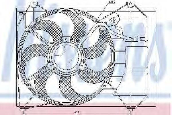 NISSENS 85346 Вентилятор, охолодження двигуна