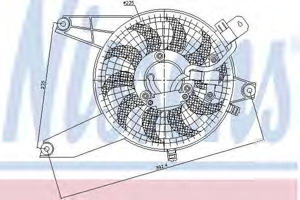 NISSENS 85370 Вентилятор, конденсатор кондиціонера