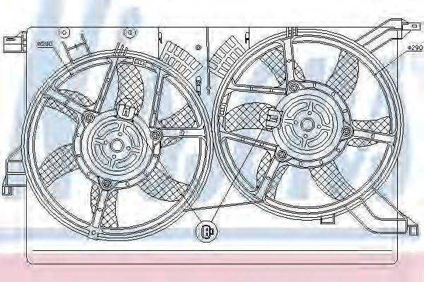 NISSENS 85578 Вентилятор, охолодження двигуна