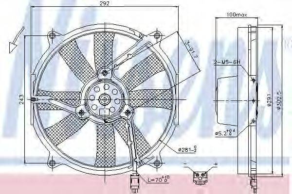 NISSENS 85701 Вентилятор, охолодження двигуна