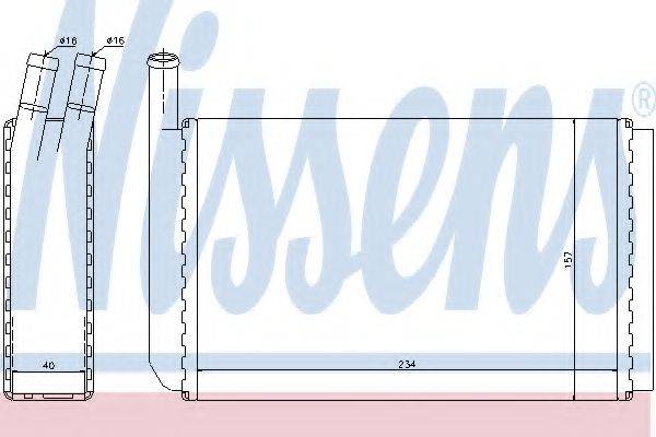 NISSENS 73940 Теплообмінник, опалення салону