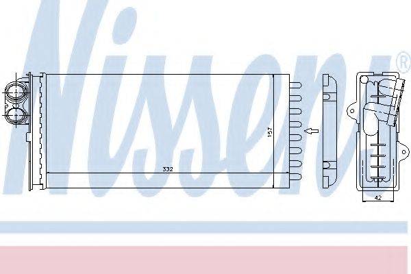 NISSENS 73375 Теплообмінник, опалення салону