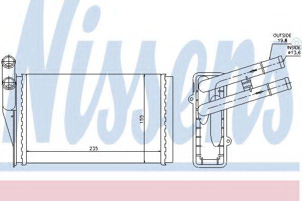 NISSENS 70224 Теплообмінник, опалення салону