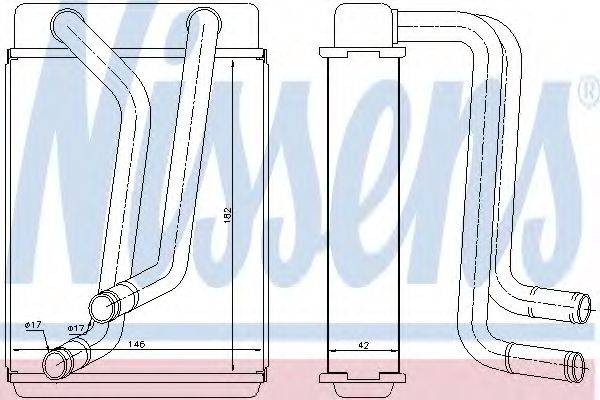 NISSENS 77508 Теплообмінник, опалення салону