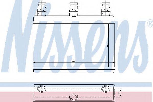 NISSENS 70522 Теплообмінник, опалення салону