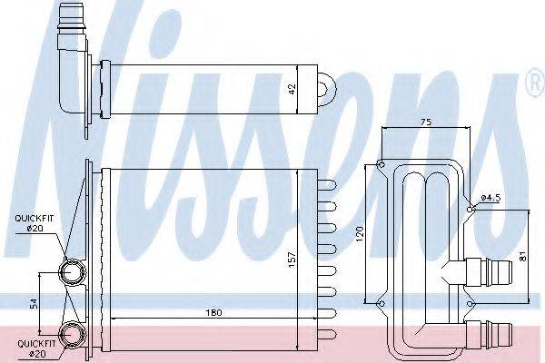 NISSENS 73468 Теплообмінник, опалення салону