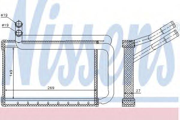 NISSENS 77636 Теплообмінник, опалення салону