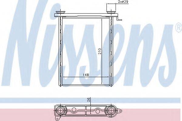 NISSENS 73343 Теплообмінник, опалення салону