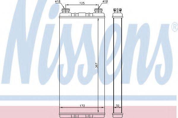 NISSENS 72055 Теплообмінник, опалення салону