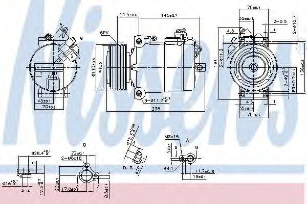 NISSENS 890043 Компресор, кондиціонер