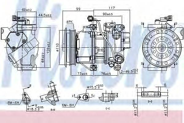 NISSENS 890145 Компресор, кондиціонер