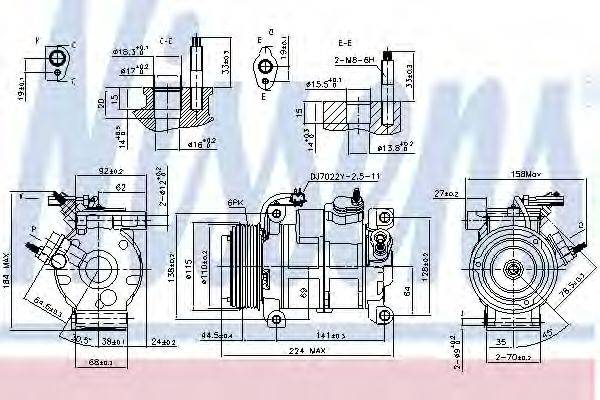 NISSENS 890169 Компресор, кондиціонер