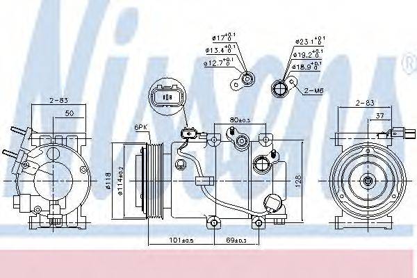 NISSENS 890174 Компресор, кондиціонер