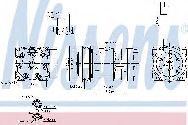 NISSENS 890222 Компресор, кондиціонер