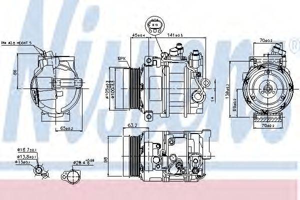 NISSENS 89033 Компресор, кондиціонер