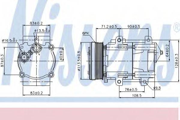 NISSENS 89046 Компресор, кондиціонер