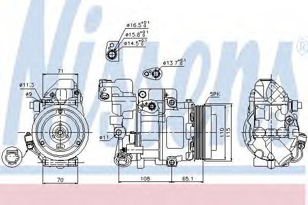 NISSENS 89051 Компресор, кондиціонер