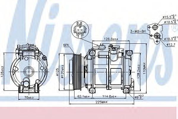 NISSENS 89074 Компресор, кондиціонер