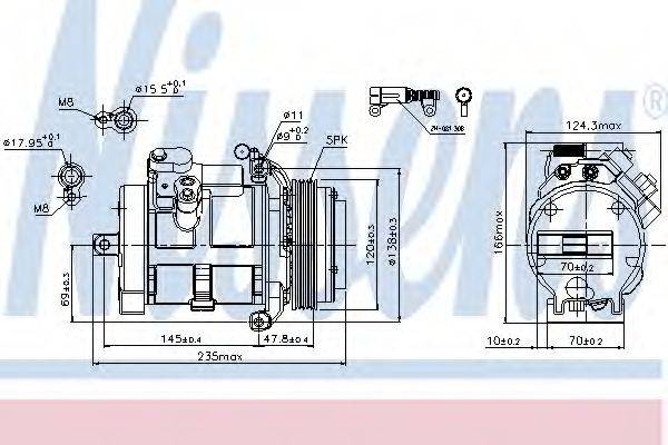 NISSENS 89081 Компресор, кондиціонер