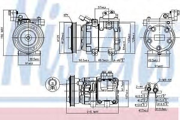 NISSENS 89085 Компресор, кондиціонер