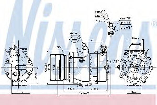 NISSENS 89095 Компресор, кондиціонер