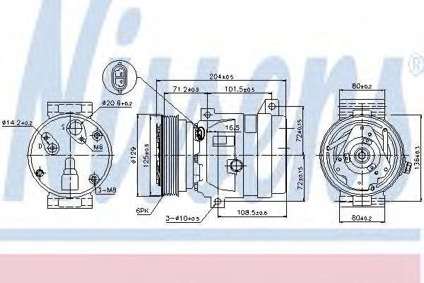 NISSENS 89121 Компресор, кондиціонер