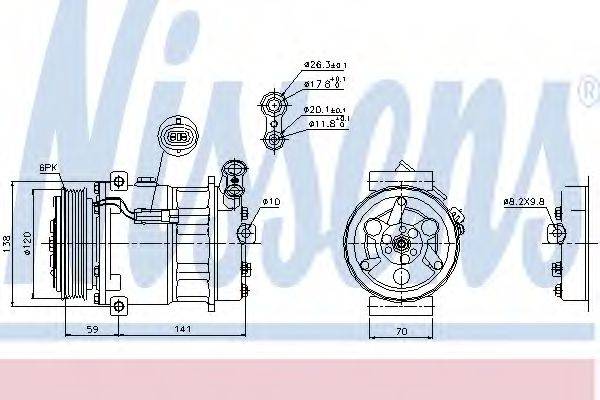 NISSENS 89124 Компресор, кондиціонер