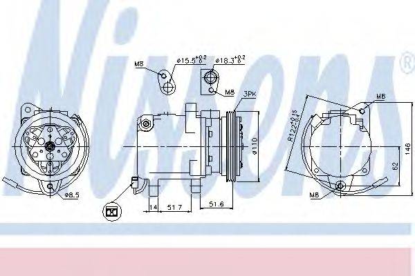 NISSENS 89163 Компресор, кондиціонер