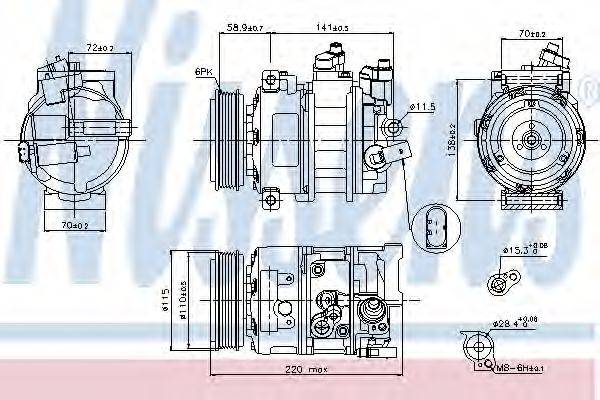 NISSENS 89211 Компресор, кондиціонер