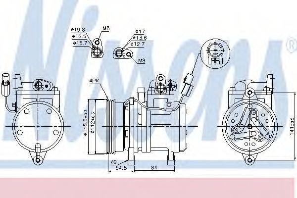 NISSENS 89255 Компресор, кондиціонер