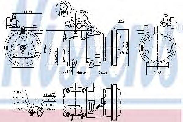 NISSENS 89274 Компресор, кондиціонер