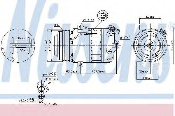 NISSENS 89313 Компресор, кондиціонер