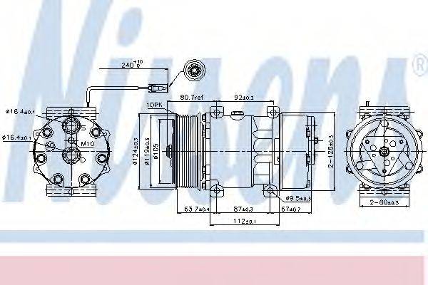 NISSENS 89474 Компресор, кондиціонер