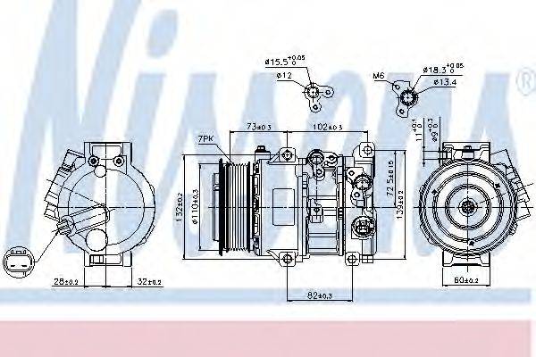 NISSENS 89516 Компресор, кондиціонер