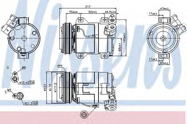 NISSENS 89519 Компресор, кондиціонер