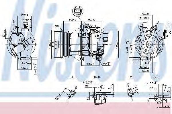 NISSENS 89554 Компресор, кондиціонер