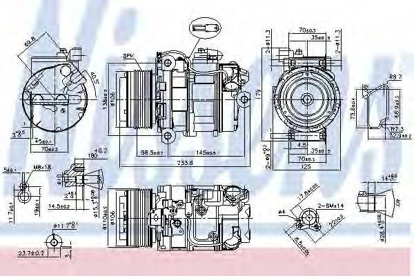 NISSENS 89595 Компресор, кондиціонер