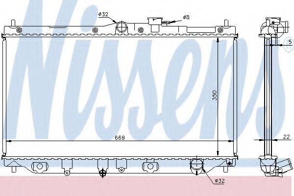 NISSENS 62279A Радіатор, охолодження двигуна