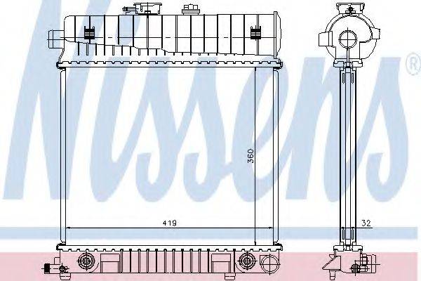 NISSENS 62708A Радіатор, охолодження двигуна