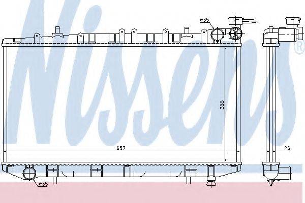 NISSENS 62963 Радіатор, охолодження двигуна