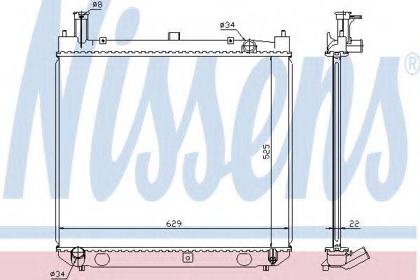 NISSENS 64858A Радіатор, охолодження двигуна