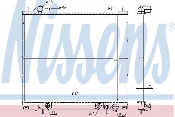 NISSENS 62855 Радіатор, охолодження двигуна
