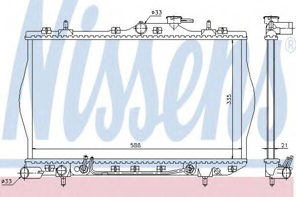 NISSENS 670011 Радіатор, охолодження двигуна