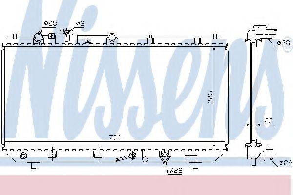 NISSENS 624041 Радіатор, охолодження двигуна