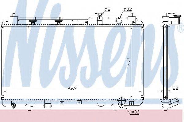 NISSENS 68101A Радіатор, охолодження двигуна