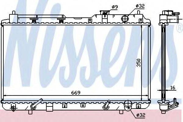 NISSENS 681021 Радіатор, охолодження двигуна